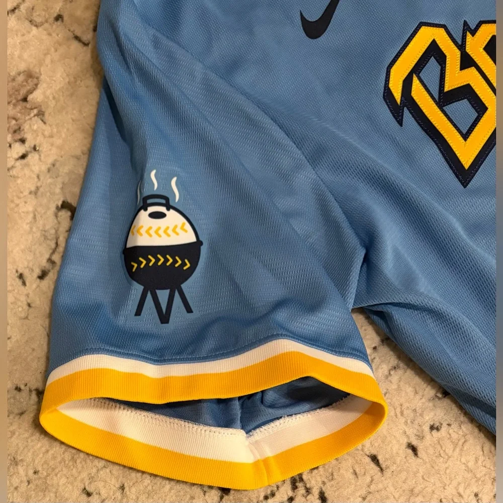 Nike Authentic Milwaukee Brewers City Connect Christian Yelich Jersey Men’s Sz M - Picture 6 of 8